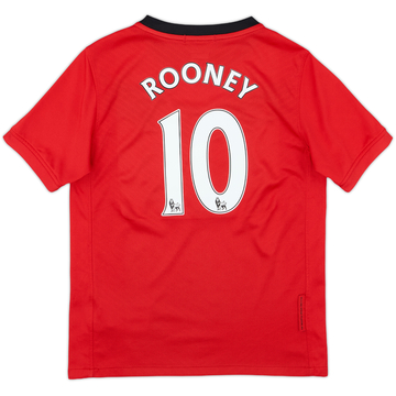 2009-10 Manchester United Home Shirt Rooney #10 - 8/10 - (S.Boys)