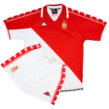 2000-01 Monaco Home Shirt & Shorts - 7/10 - (XL)