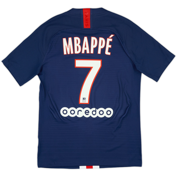 2019-20 Paris Saint-Germain Authentic Home Shirt Mbappe #7 - 7/10 - (S)