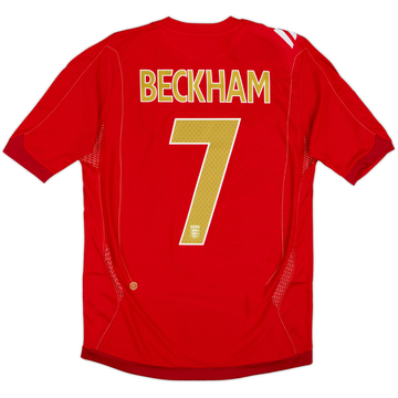 2006-08 England Away Shirt Beckham #7 (S)