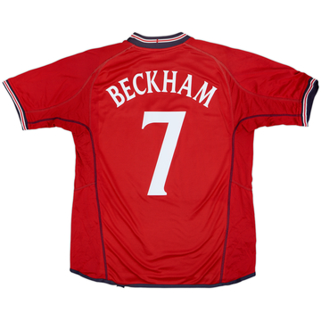 2002-04 England Away Shirt Beckham #7 - 6/10 - (M)