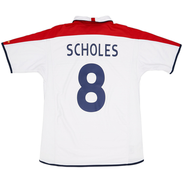 2003-05 England Home Shirt Scholes #8 - 7/10 - (M)