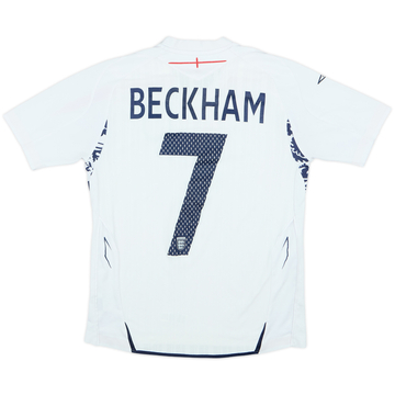 2007-09 England Home Shirt Beckham #7 - 6/10 - (L.Boys)