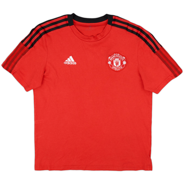 2021-22 Manchester United adidas Cotton Tee - 8/10 - (M)