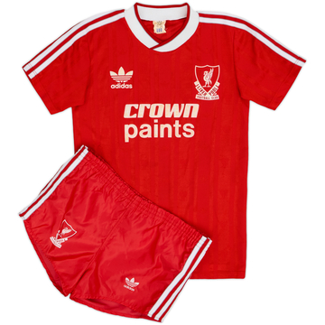 1987-88 Liverpool Home Shirt & Shorts - 7/10 - (Y)