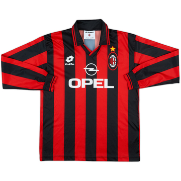 1994-95 AC Milan Home L/S Shirt - 9/10 - (L.Boys)