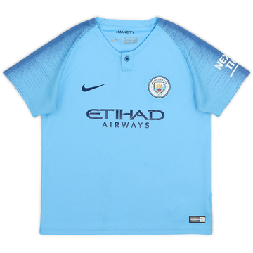 2018-19 Manchester City Home Shirt - 7/10 - (7-8 Years)