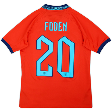 2022-23 England Away Shirt Foden #20 - 9/10 - (L.Boys)