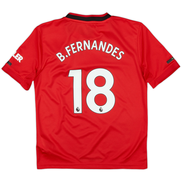 2019-20 Manchester United Home Shirt B.Fernandes #18 - 5/10 - (M.Boys)
