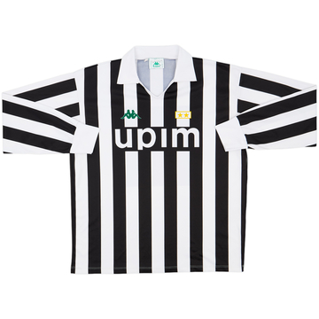 1991-92 Juventus Basic Home L/S Shirt - 8/10 - (L)