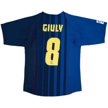 2004-05 Barcelona Away Shirt Giuly #8 - 8/10 - (S)