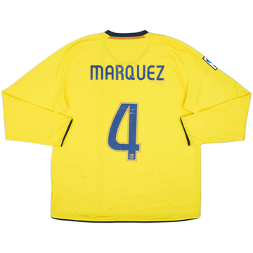 2008-10 Barcelona Away L/S Shirt Marquez #4 - 7/10 - (XL)