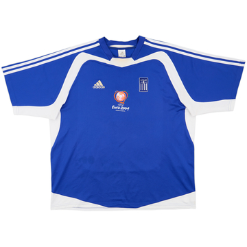 2004-06 Greece 'Euro 2004 Squad Signed' Home Shirt - 6/10 - (XXL)