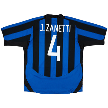 2003-04 Inter Milan Home Shirt J.Zanetti #4 - 6/10 - (XL)