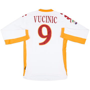 2010-11 Roma Match Issue Away L/S Shirt Vucinic #9