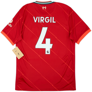 2021-22 Liverpool Home Shirt Virgil #4 (M)