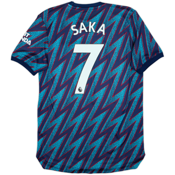2021-22 Arsenal Authentic Third Shirt Saka #7 - 8/10 - (M)