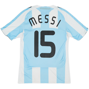 2007-09 Argentina Home Shirt Messi #15 - 5/10 - (S)