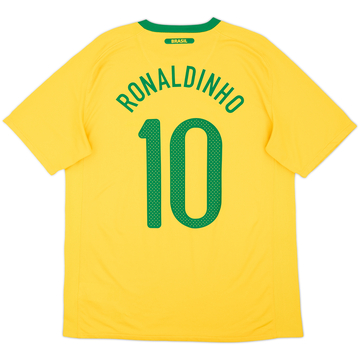 2010-11 Brazil Home Shirt Ronaldinho #10 - 5/10 - (L)