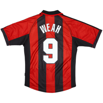 1998-00 AC Milan Home Shirt Weah #9 - 8/10 - (S)