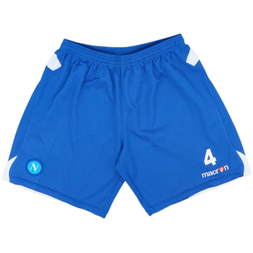 2009-10 Napoli Player Issue Macron Training Shorts #4 - 8/10 - (L)