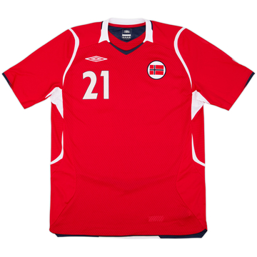 2008-10 Norway Match Issue Home Shirt #21