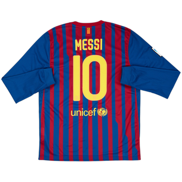 2011-12 Barcelona Home L/S Shirt Messi #10 (L)