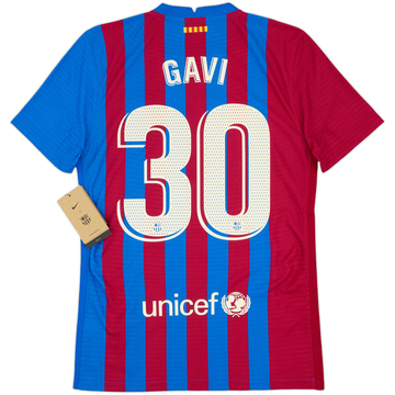 2021-22 Barcelona Authentic Home Shirt Gavi #30 (S)