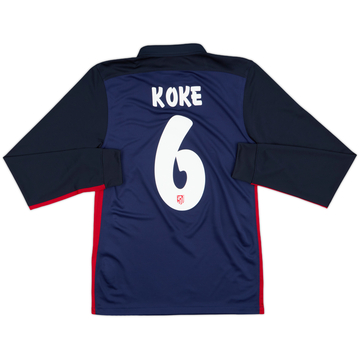 2015-16 Atletico Madrid Player Issue Away L/S Shirt Koke #6 (XS)