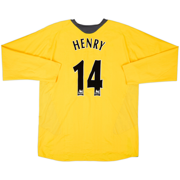 2006-07 Arsenal Player Issue Away L/S Shirt Henry #14 (XXL)
