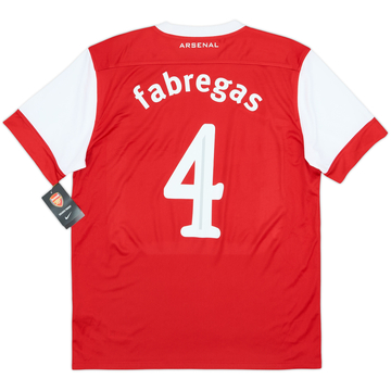2010-11 Arsenal Home Shirt Fabregas #4 (L)