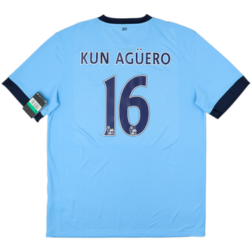 2014-15 Manchester City Home Shirt Kun Aguero #16 (XL)