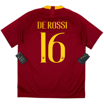2018-19 Roma Home Shirt De Rossi #16 (L)