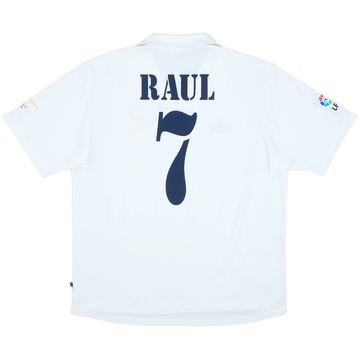 2001 Real Madrid Home Shirt Raul #7 - 8/10 - (L)