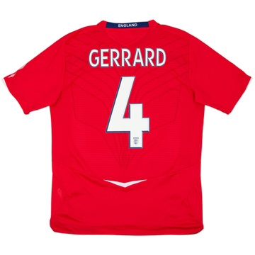 2008-10 England Away Shirt Gerrard #4 - 7/10 - (L)