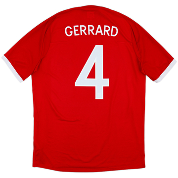 2010-11 England 'South Africa' Away Shirt Gerrard #4 - 7/10 - (L)