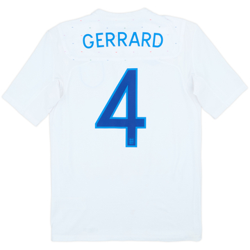 2010-11 England Home Shirt Gerrard #4