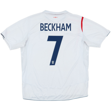 2005-07 England Home Shirt Beckham #7 - 6/10 - (XL)