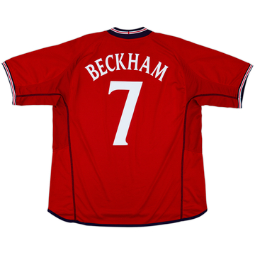 2002-04 England Away Shirt Beckham #7 - 7/10 - (XXL)