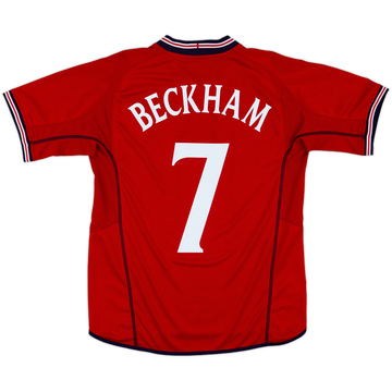 2002-04 England Away Shirt Beckham #7 - 6/10 - (M)