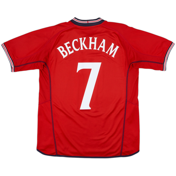 2002-04 England Away Shirt Beckham #7 - 6/10 - (L)