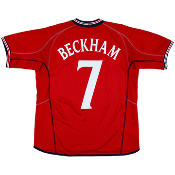 2002-04 England Away Shirt Beckham #7 - 5/10 - (L)