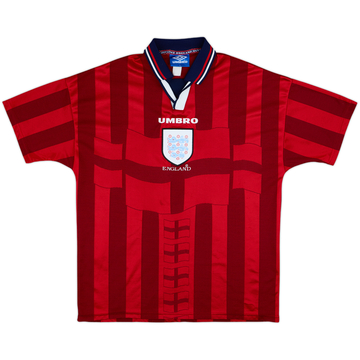 1997-99 England Away Shirt Batty #4 - 7/10 - (L)