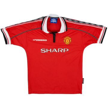 1998-00 Manchester United Home Shirt - 8/10 - (M.Boys)