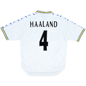 1998-00 Leeds United Home Shirt Haaland #4 - 8/10 - (M)