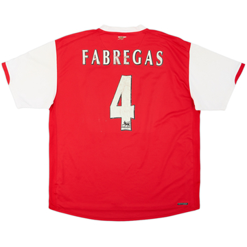 2006-08 Arsenal Home Shirt Fabregas #4 - 4/10 - (XXL)