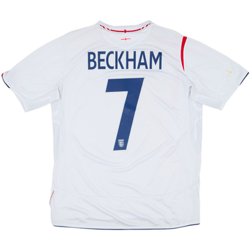 2005-07 England Home Shirt Beckham #7 - 5/10 - (L)