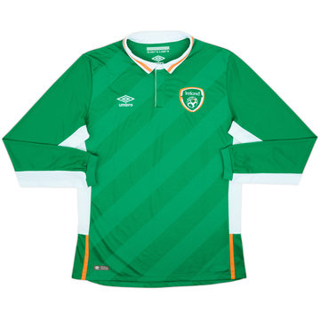 2016-17 Ireland Home L/S Shirt - 8/10 - (L)