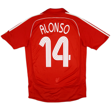 2006-08 Liverpool Home Shirt Alonso #14 - 6/10 - (S)