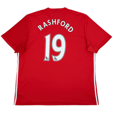 2016-17 Manchester United Home Shirt Rashford #19 - 5/10 - (XXL)